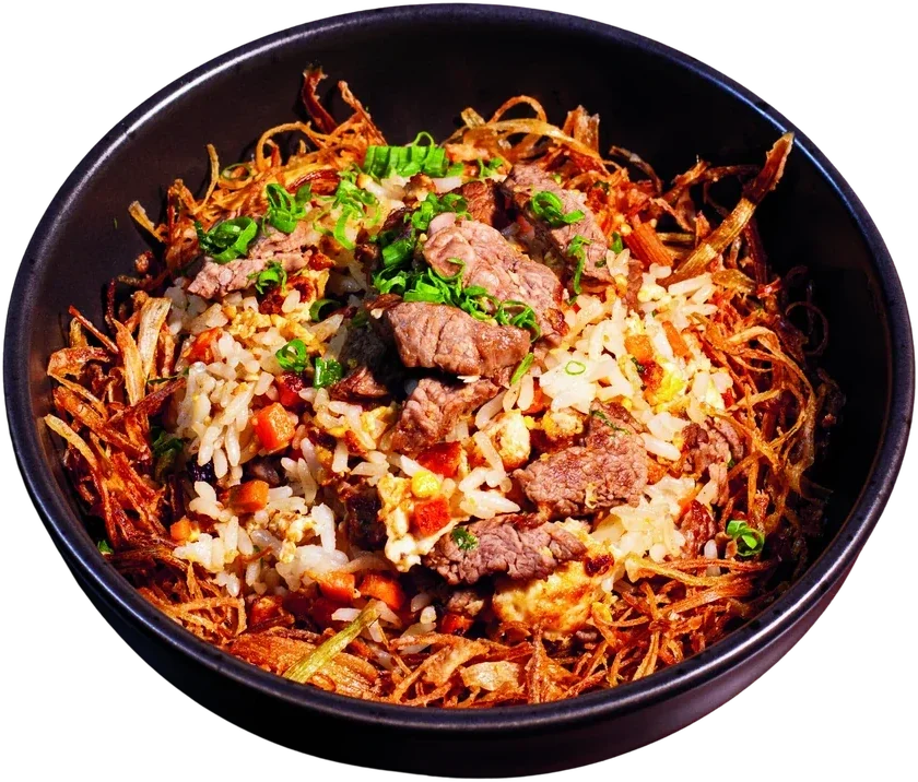 Yakimeshi apresentado no cardápio do Temaru